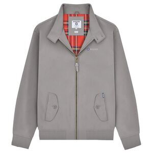 Lambretta Mens Shower Resistant Harrington Jacket / Dark Grey